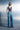 Pearl Bead Chain Barrel Leg Jeans