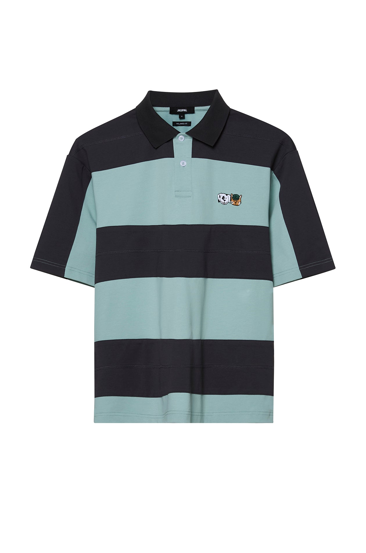 Cat and Dog Striped Polo Shirt