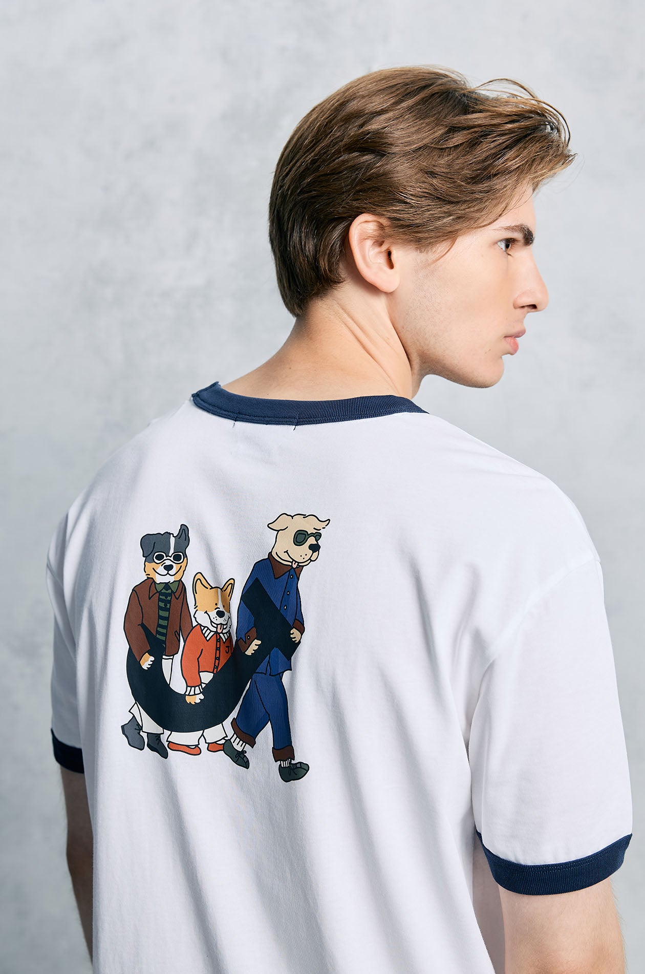 Cat and Dog Ringer T-Shirt