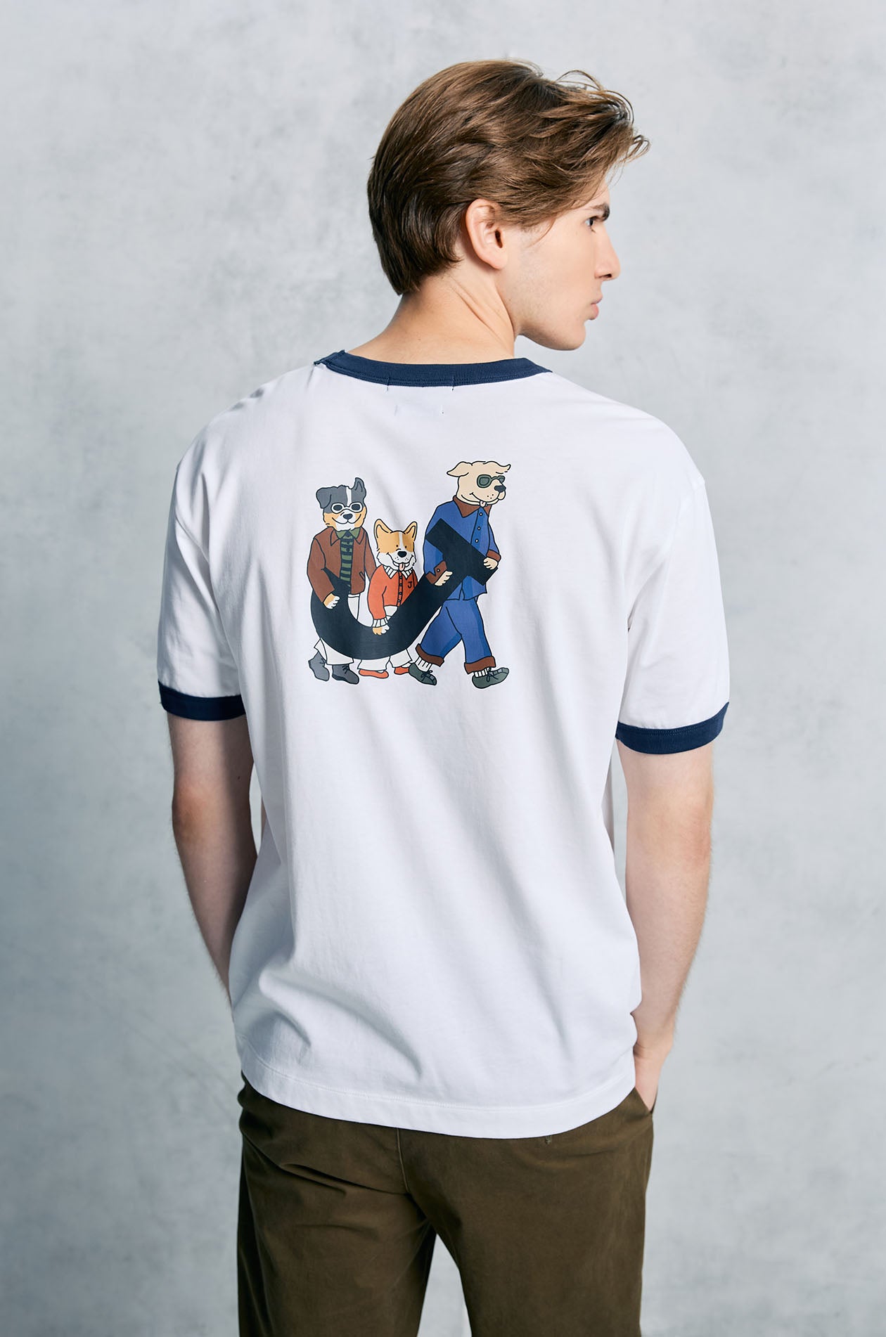 Cat and Dog Ringer T-Shirt