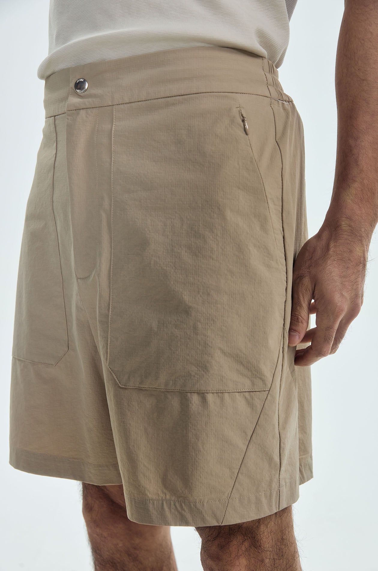 Ripstop Track Shorts with Zip Pocket