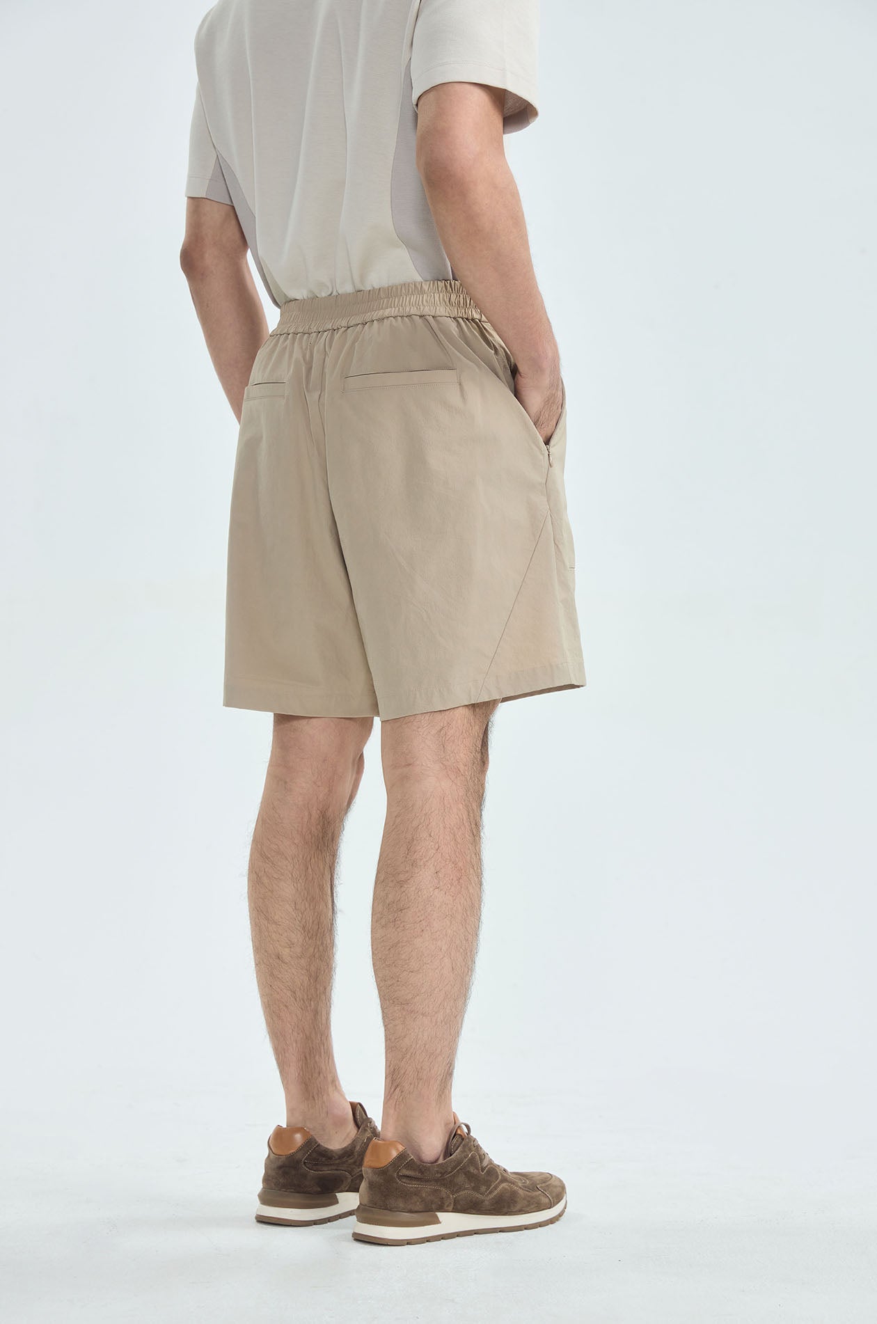 Ripstop Track Shorts with Zip Pocket