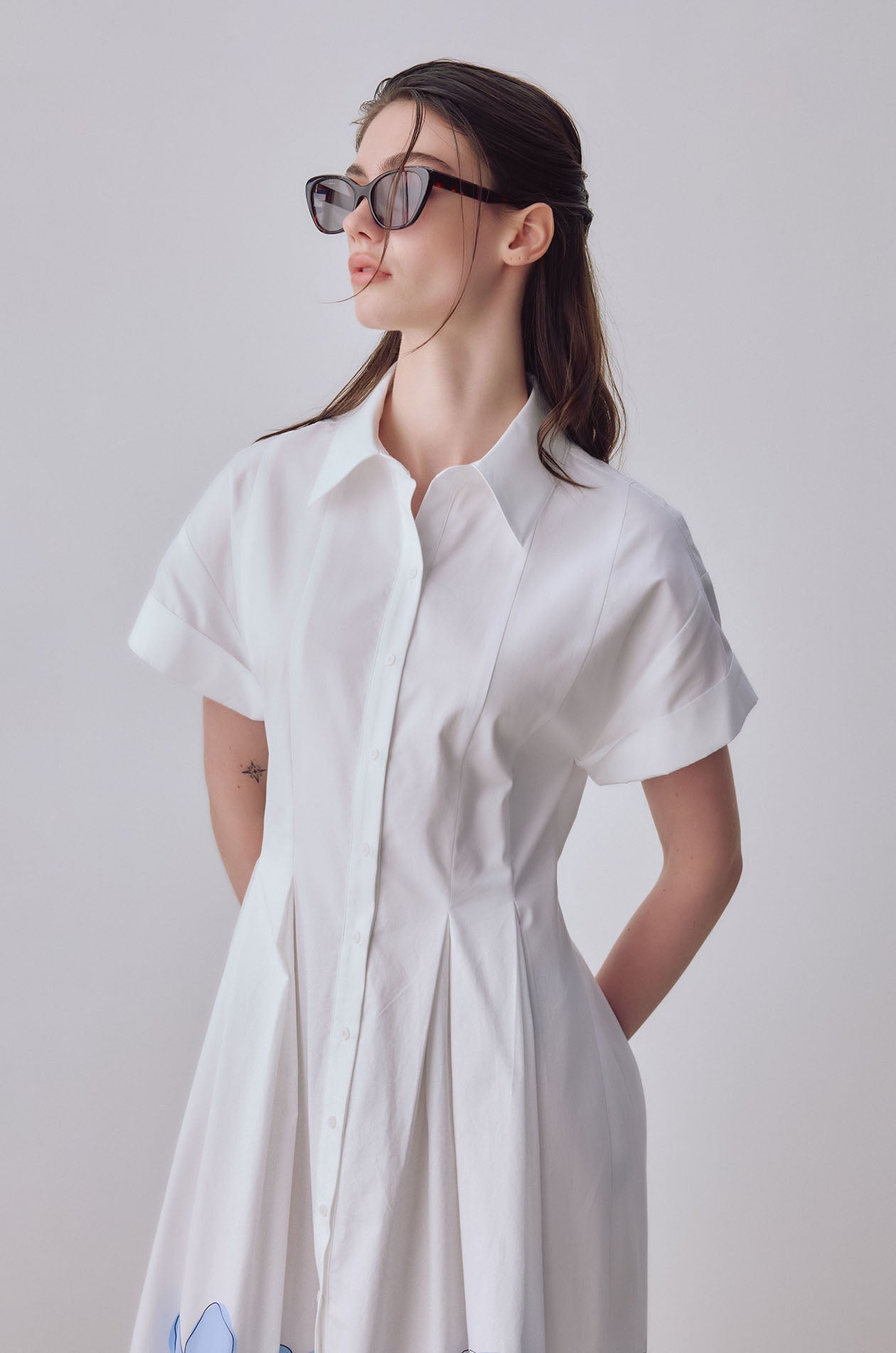 Floral Midi Shirt Dress