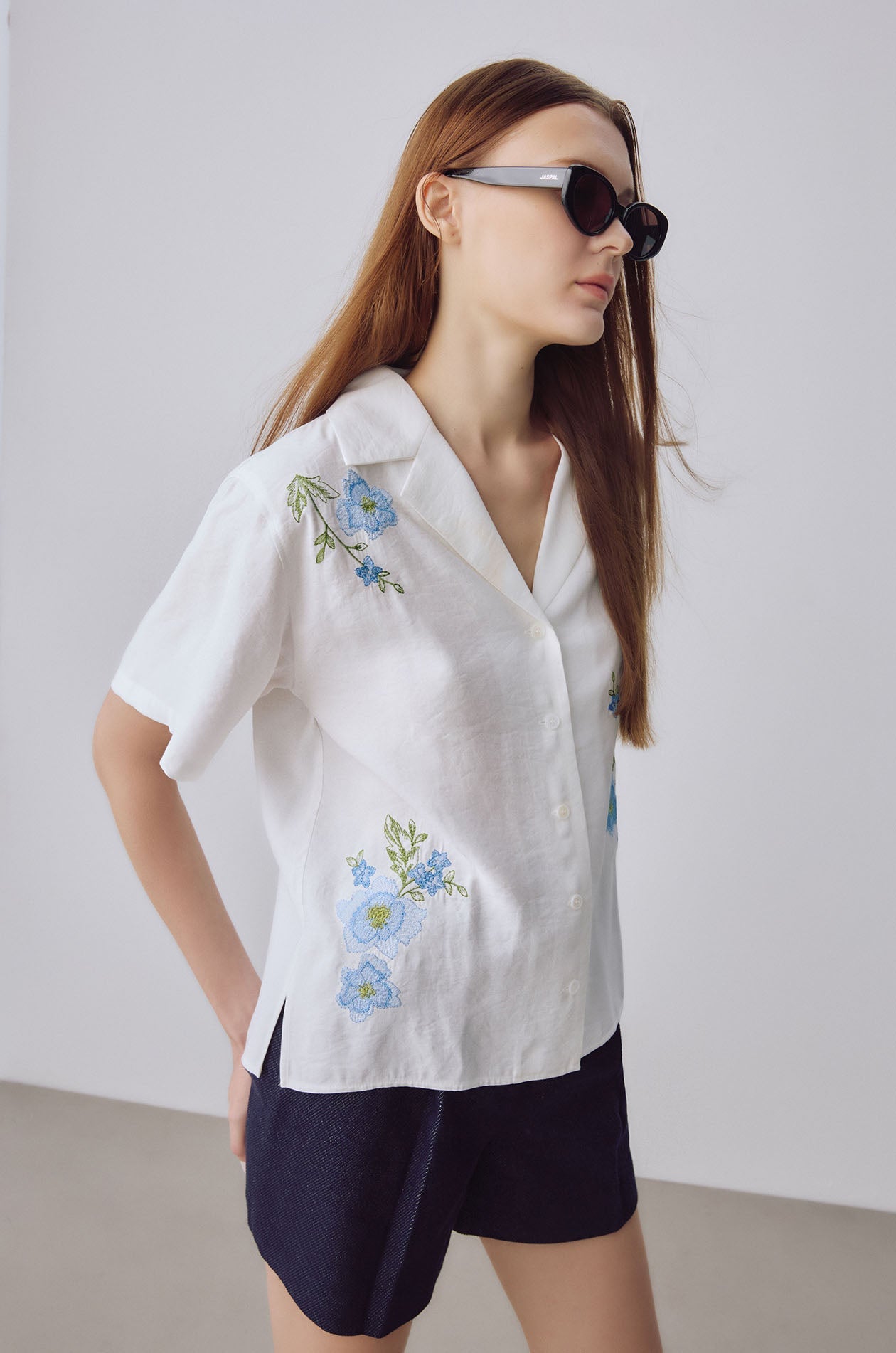 Blue Flower Resort Shirt