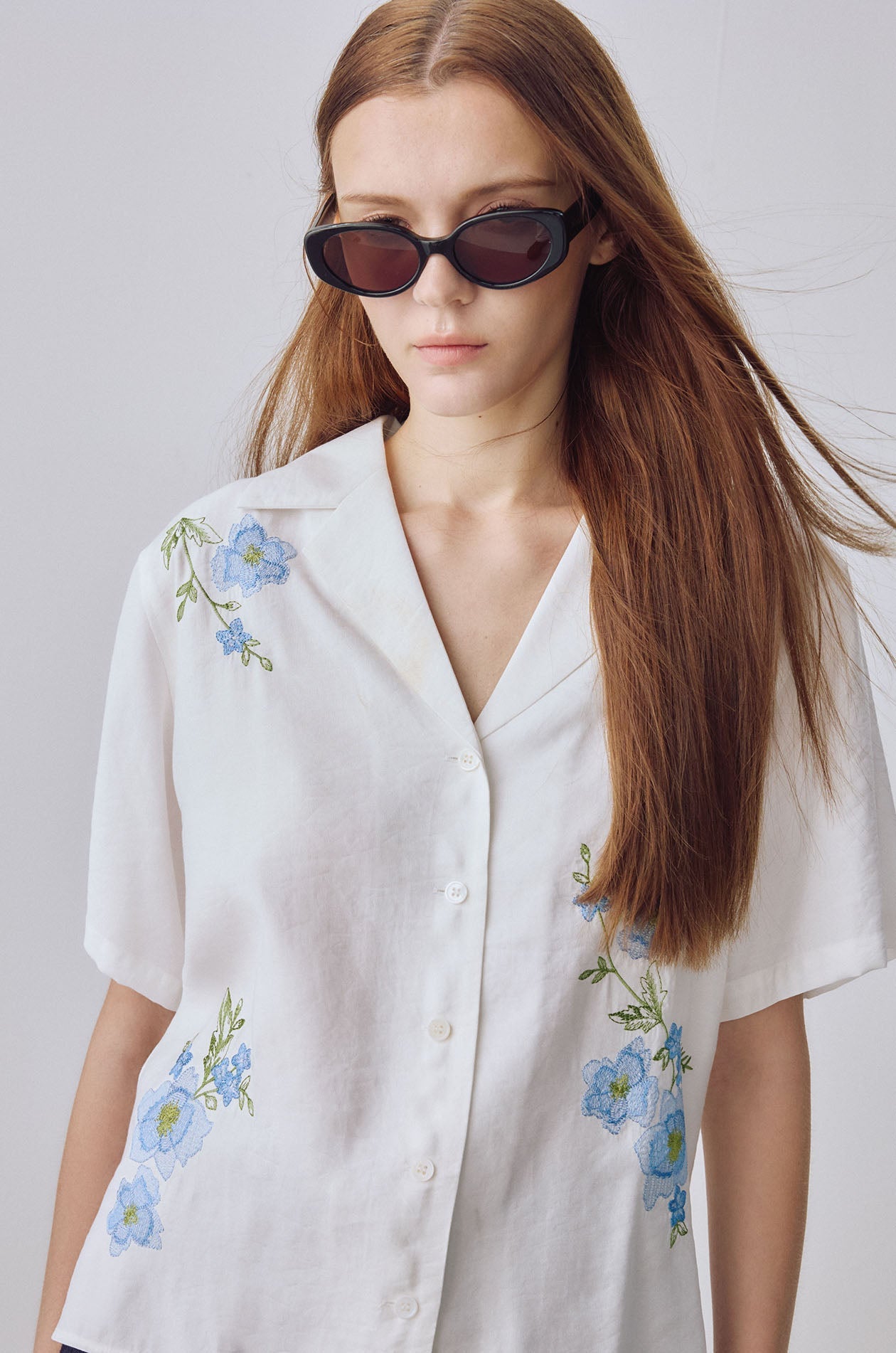 Blue Flower Resort Shirt