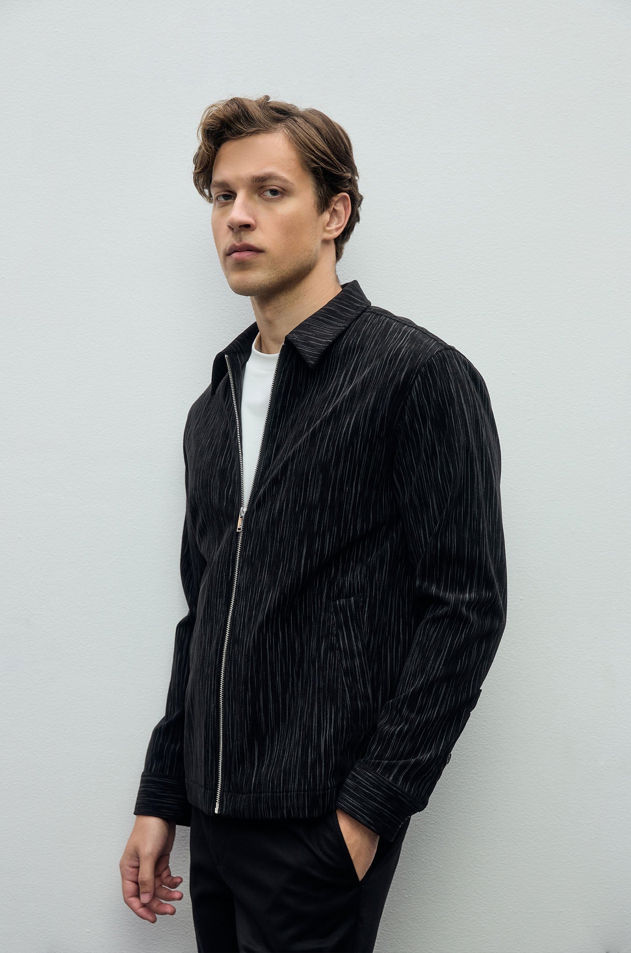 Zipper Corduroy Jacket