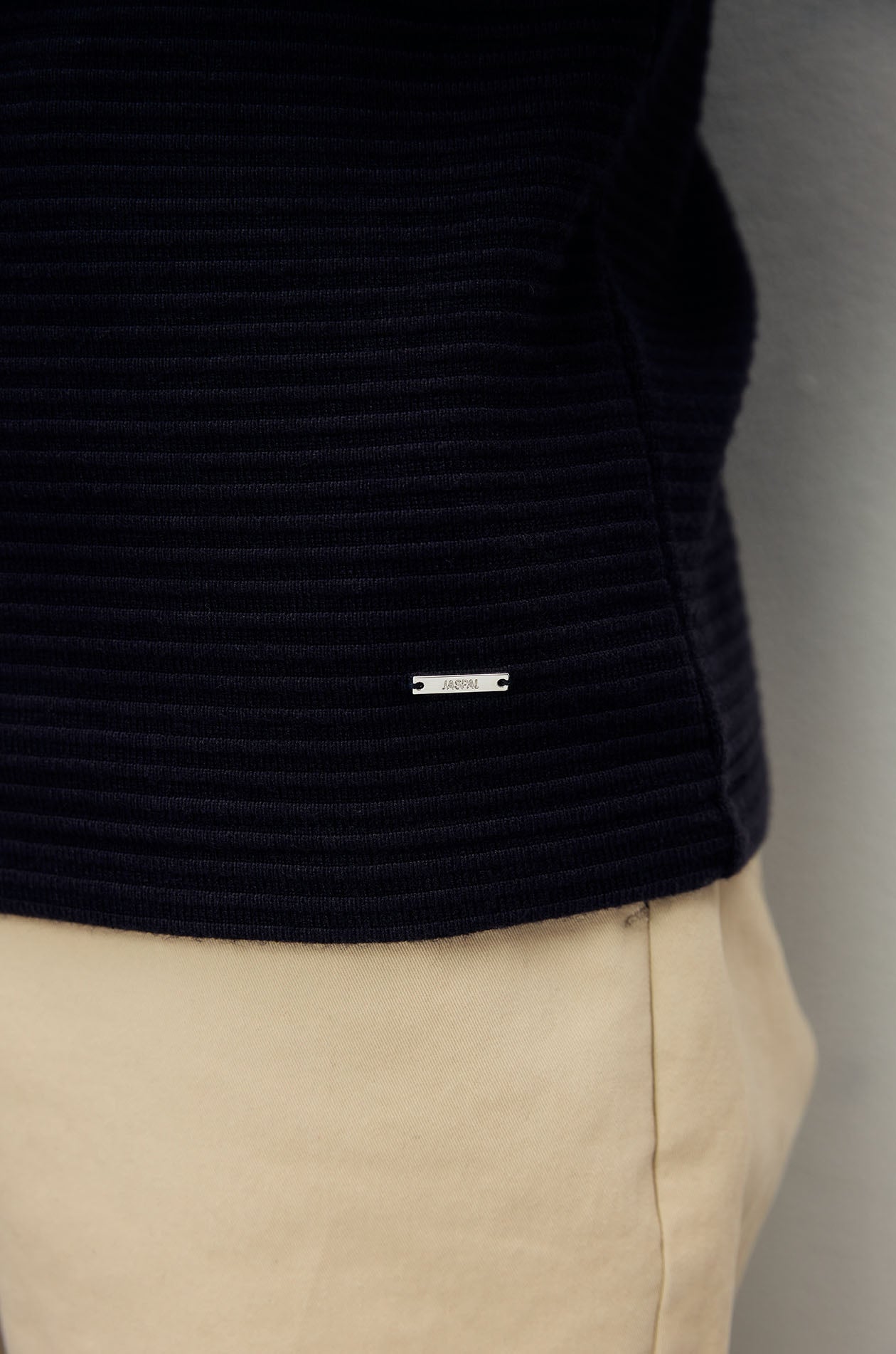 Stripe-Textured Knit T-Shirt