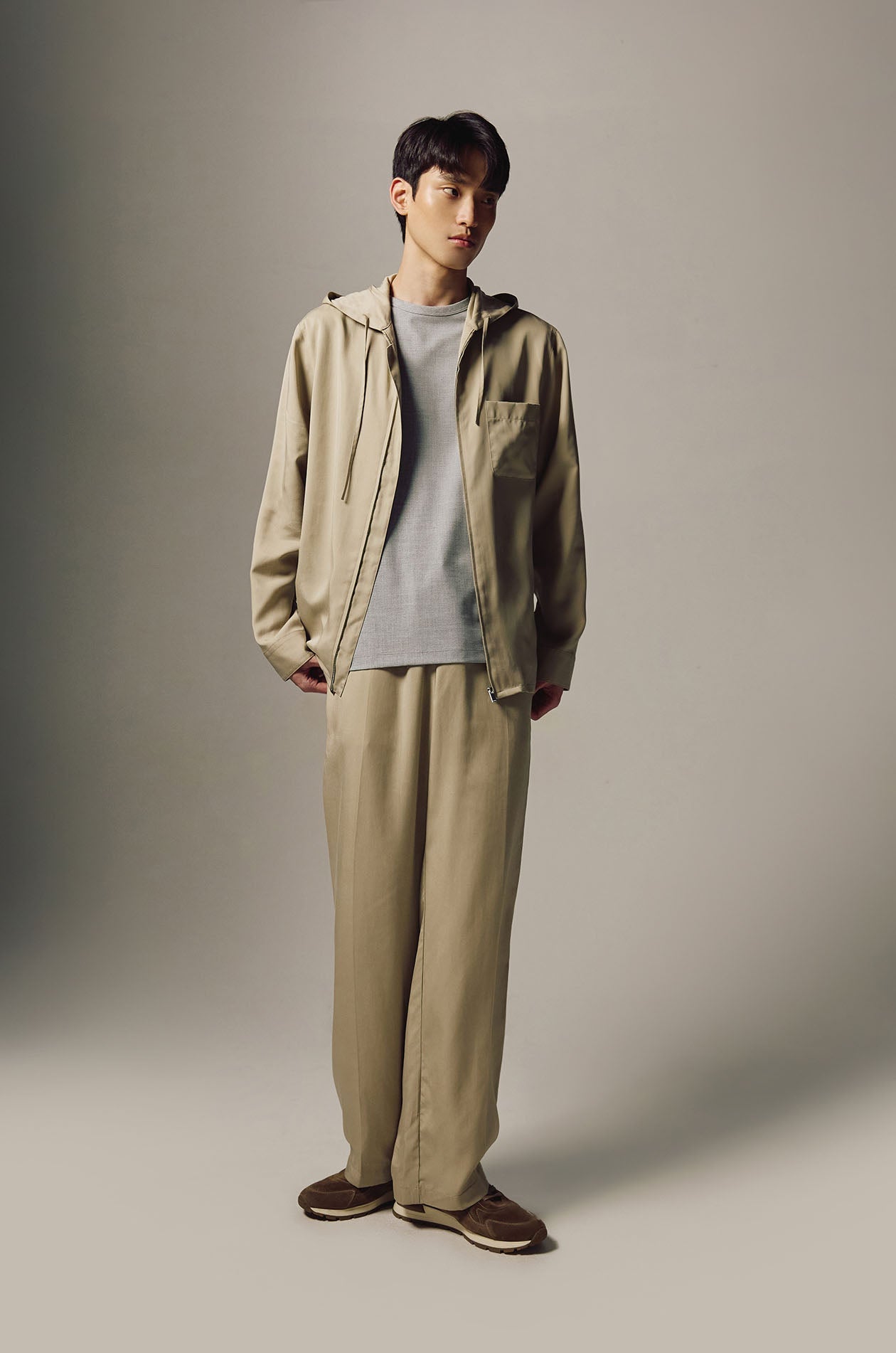 Twill Hoodie Overshirt