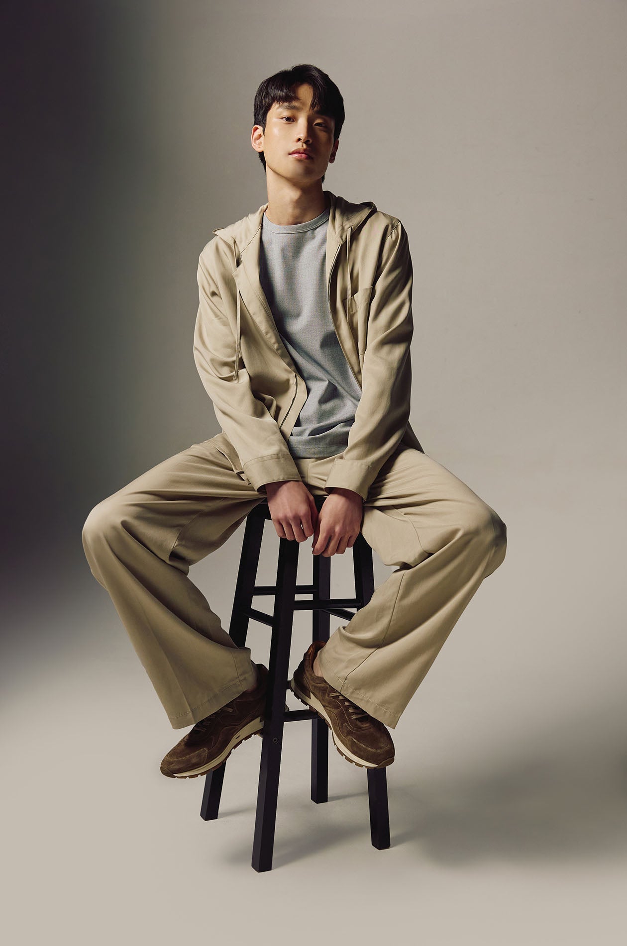 Twill Hoodie Overshirt