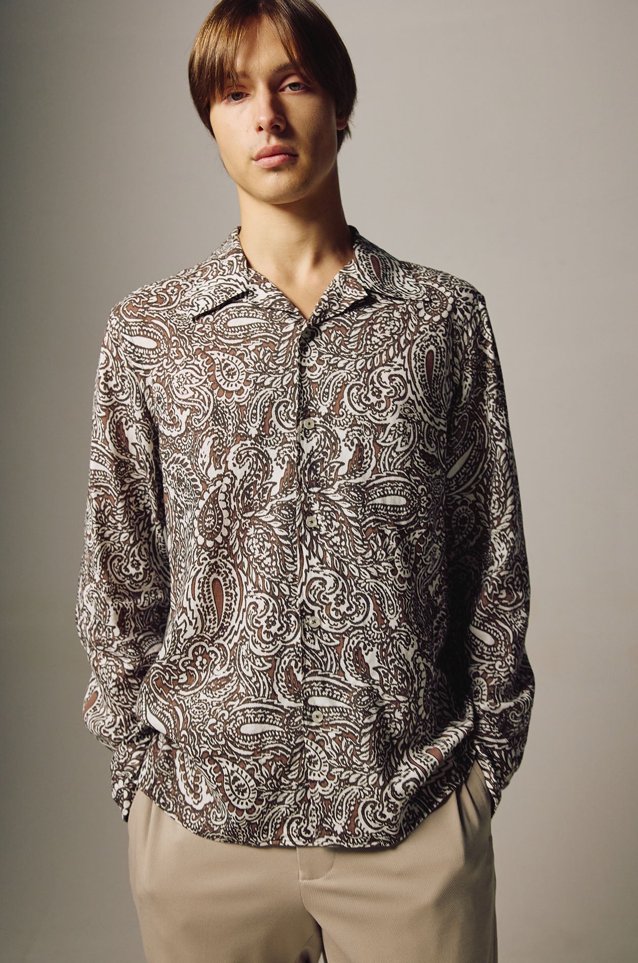 Paisley Print Long Sleeve Shirt