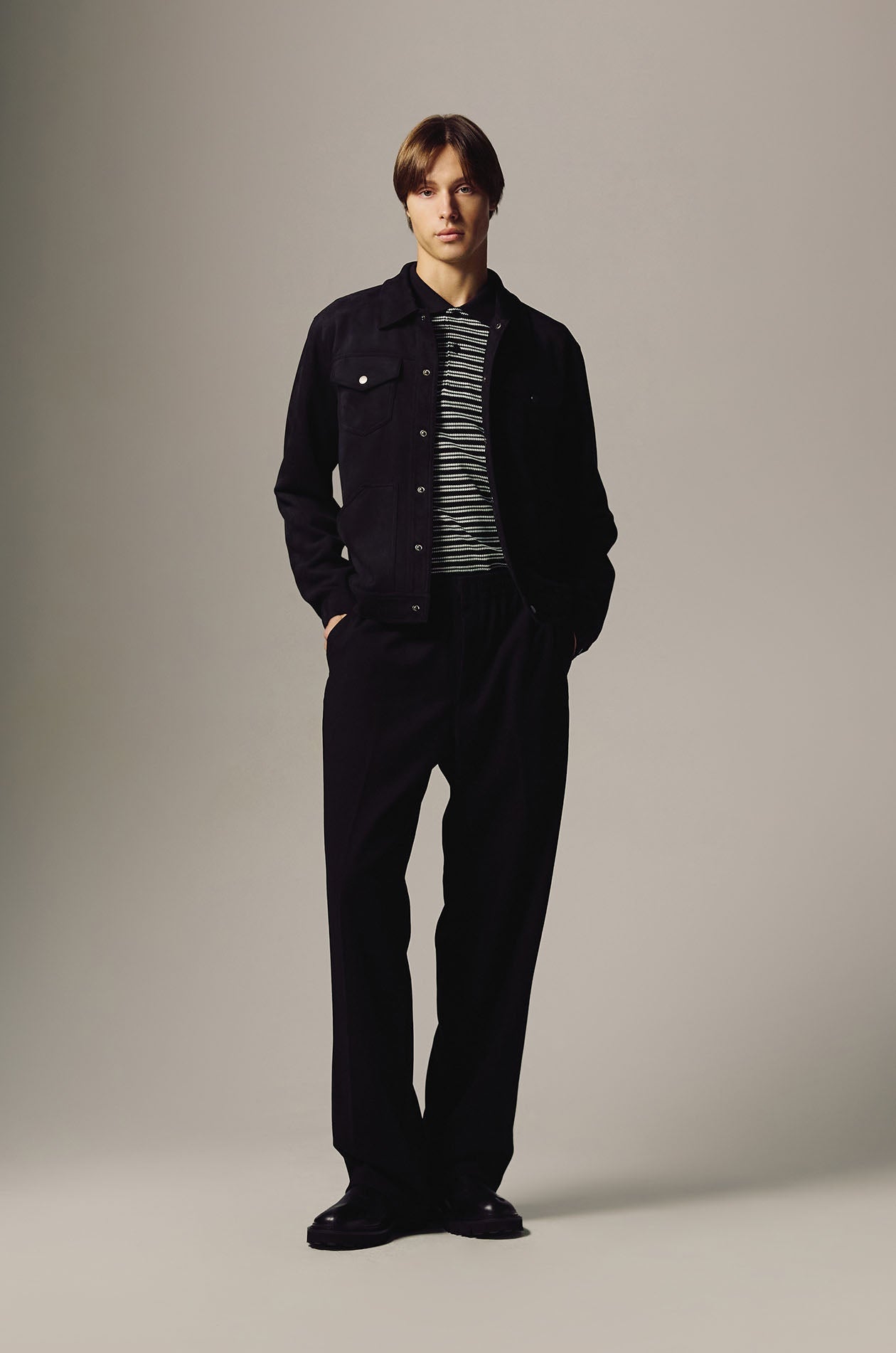 Striped Grenadine Polo Shirt
