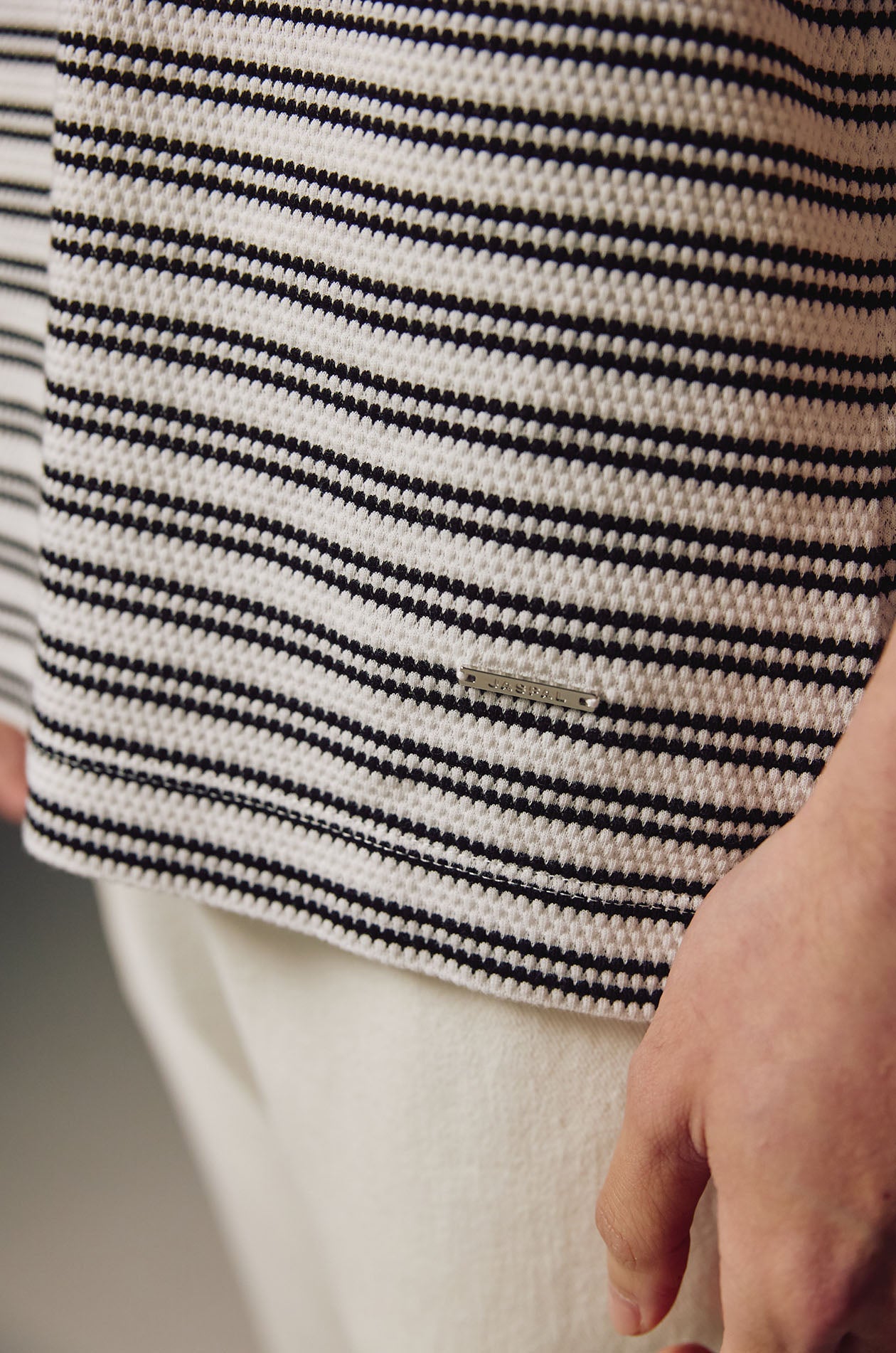 Striped Grenadine Polo Shirt