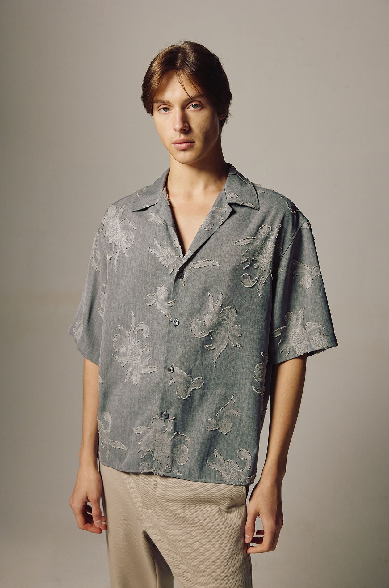 Relax Fit Paisley Jacquard Shirt