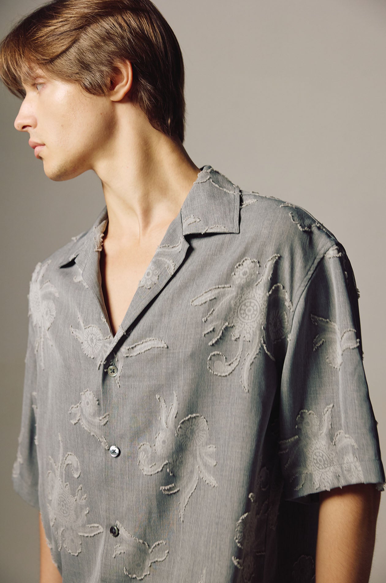 Relax Fit Paisley Jacquard Shirt