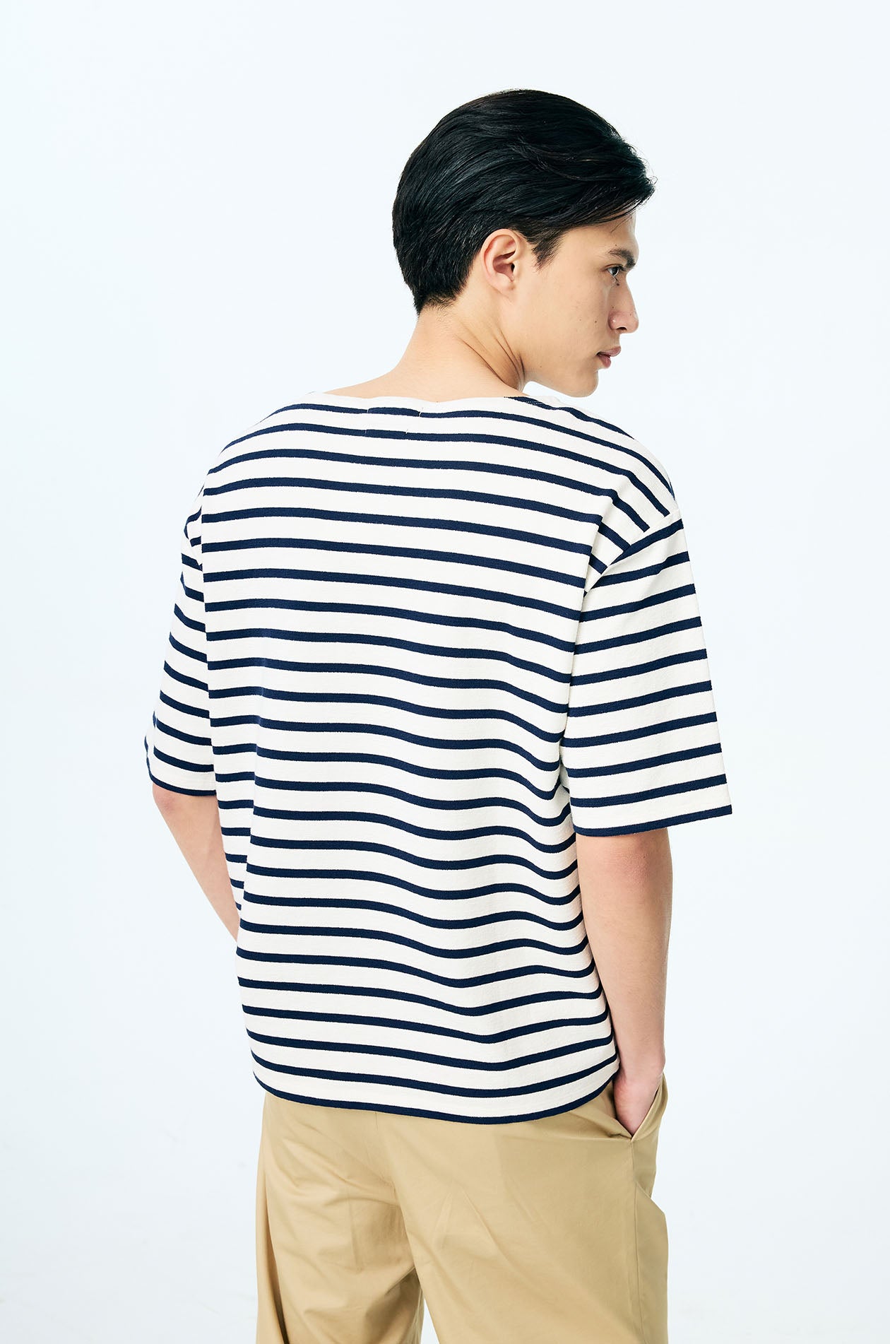 Striped Oversized Boat Neck T-Shirt – Jaspal Official Store